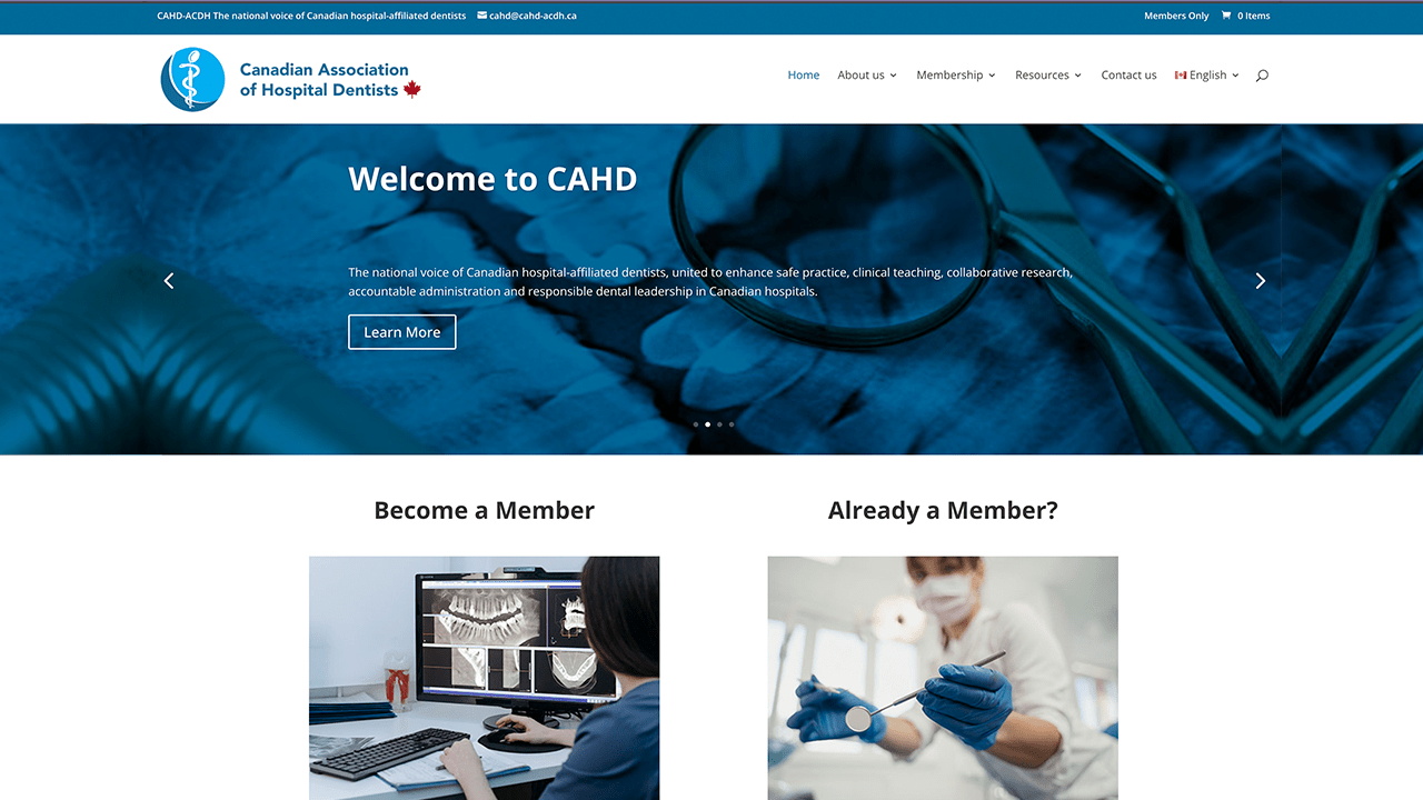 CAHD-ACDH The national voice of Canadian hospital-affiliated dentists. 